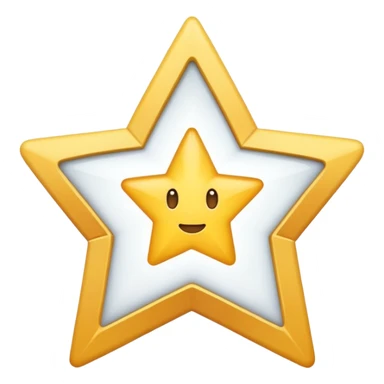generate an emoji with a white tick in between a star having 11 points  sticker