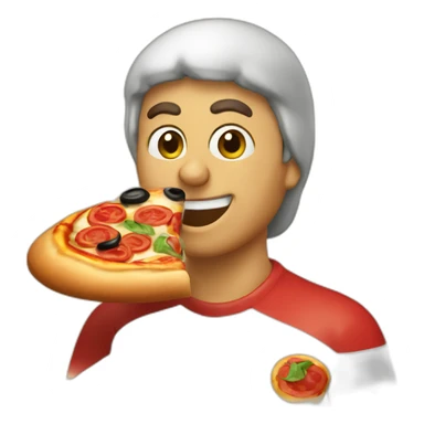 italian eating pizza sticker