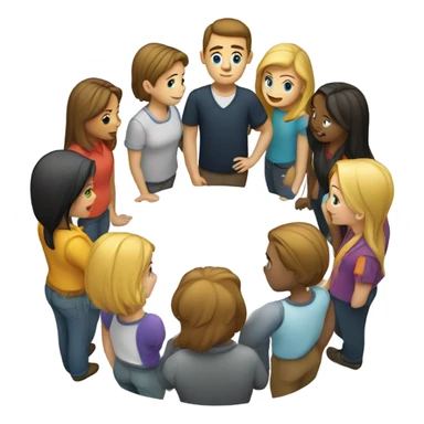 A distant circle of people classmates  sticker