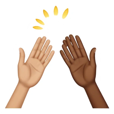 palms clapping another's hand
 sticker