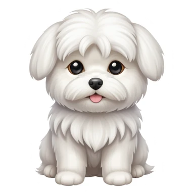 White maltese dog sticker