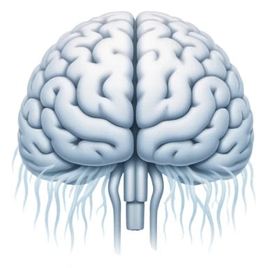 brain surrounded by fog sticker