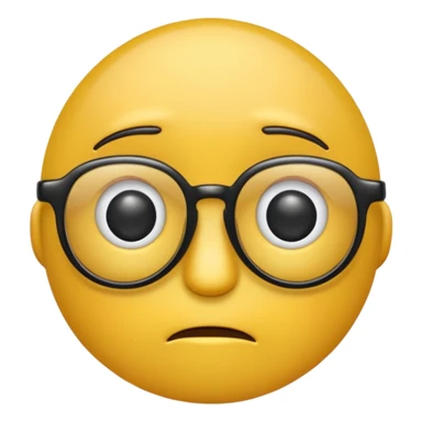 Emoji con lentes y que esté triste  sticker