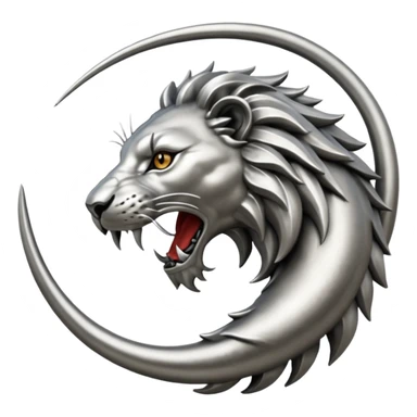 Elder Scrolls Online Lion eating its tail Ouroboro silver sticker