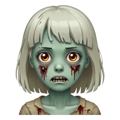 Zombi menina com franja sticker