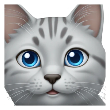 two grey cats with blue eyes  sticker
