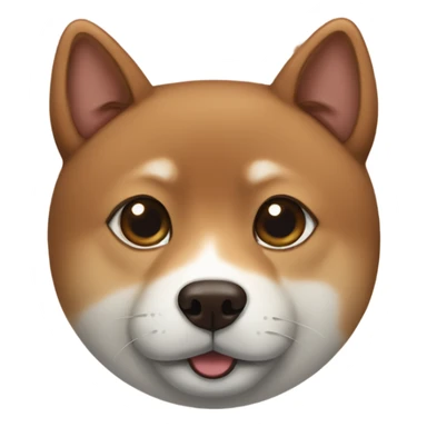 Brown shiba and dark brown tabby cat sticker