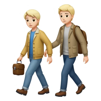 Someone helping otherone drunk friend walk home sticker