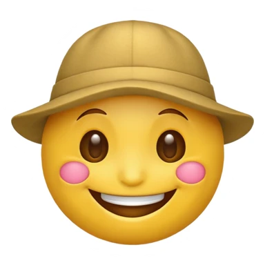 Şapkalı gülen emoji sticker