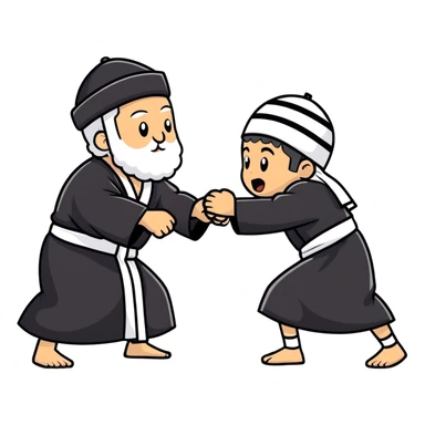 Israeli rabbi fighting Palestinian kid  sticker