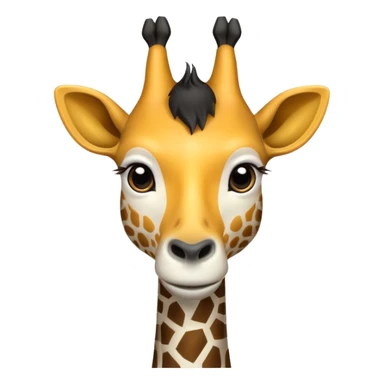 Girafe noir et blanc juste avec des traits pour la délimitation  sticker
