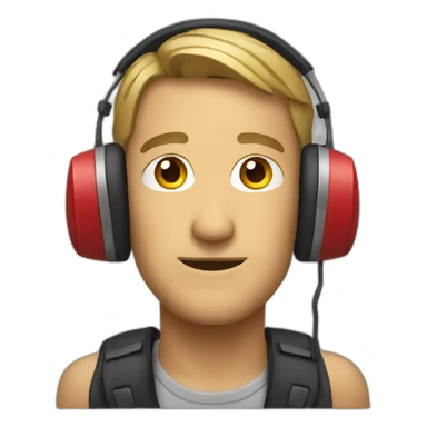 man headphone sticker