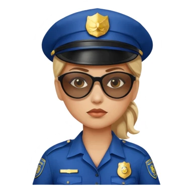 woman police wearing sun glasses sticker