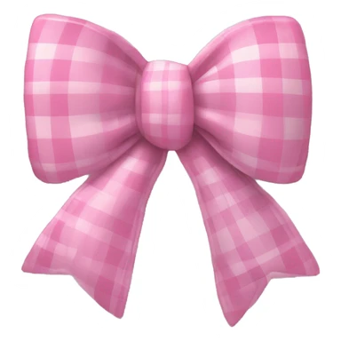 Pastel pink plaid bow sticker