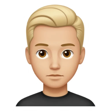 Young man with slicked back hair sticker