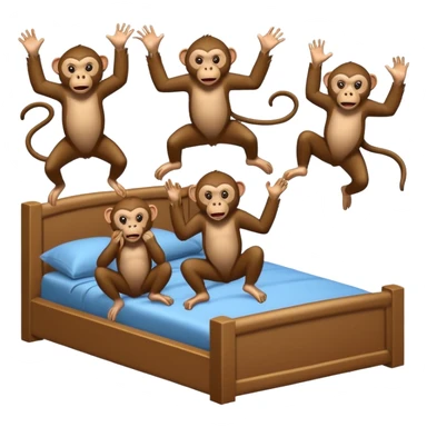 Cinco monitos salta en la cama uno se cayó se golpeó la cabeza mamá llamo al doctor ye le doctor dijo no más monos saita em la cama sticker