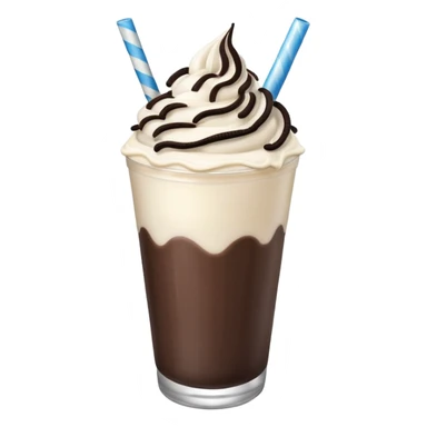 Oreo milkshake emoji, soft shading sticker