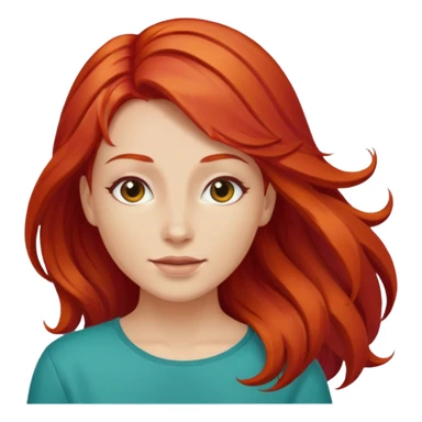 red hair sticker