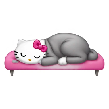 hello kitty sleeping sticker