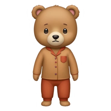 Cute brown pijamas sticker