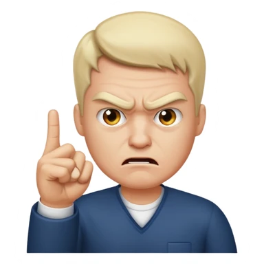 Cree moi un emoji d’un humain qui fait un doigt d’honneur  sticker