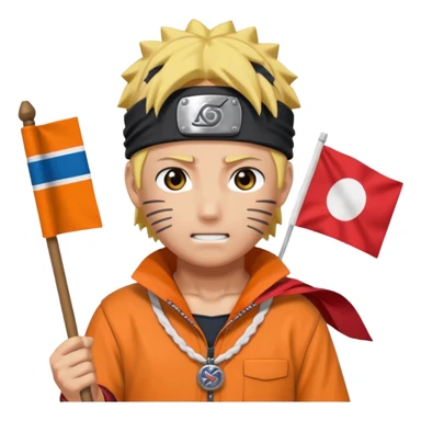 Naruto with Palästin flagge sticker