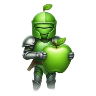 greeen apple knight? holding laptop sticker