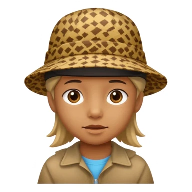 print hat with kid sticker