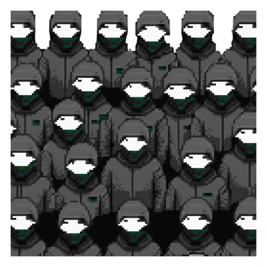 group of men with black ski masks sticker