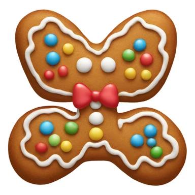 Gingerbread bow sticker