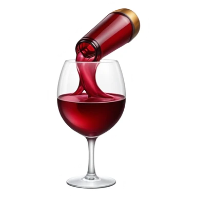 Red wine heart  sticker