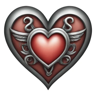 heart in tattoo style graphics sticker