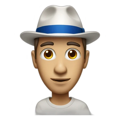 Man with big nose, little hat on the head, israel flag in the background sticker