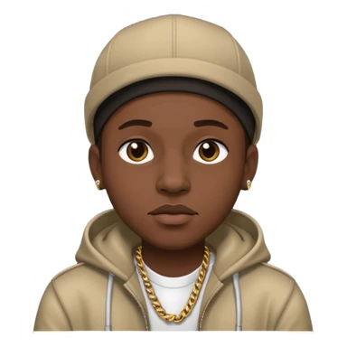 headshot of a male rapper sticker