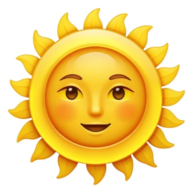 bright yellow sun with rays sticker