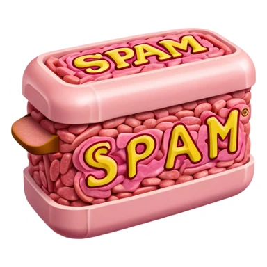 art sculpture made of spam meat sticker