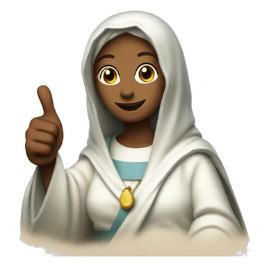 virgin mary thumbs up sticker