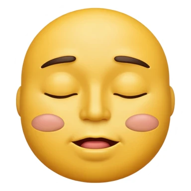 A male emoji with big fat lips with it’s eyes closed not smiling with its mouth closed and it’s yellow while making the ishowspeed face sticker