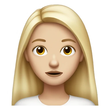 White girl with long blond hair who is Annoyed with bags under eyes  sticker