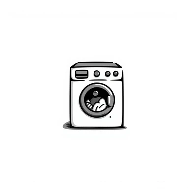 Washing machine sticker