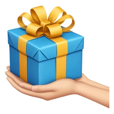 hand over present sticker