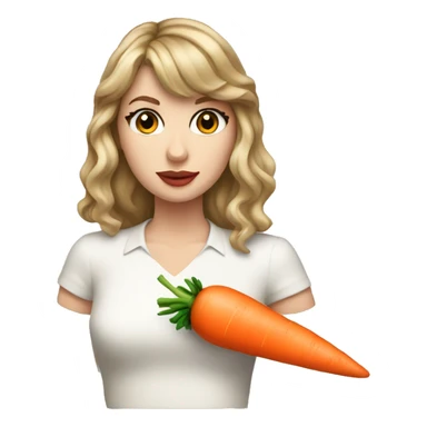 taylor swift holding a carrot  sticker