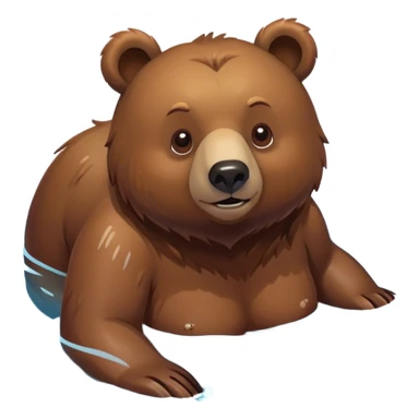 Bear swin lake sticker