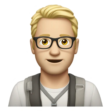 Brian the uber driver pale skin glasses sticker