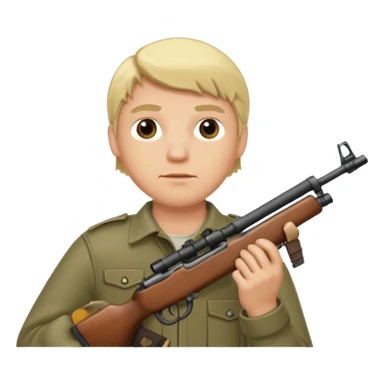 Tüfek tutan erkek sarşın sticker