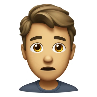 A confused emoji with wide eyes sticker