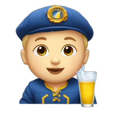 Baby drinks Ricard sticker