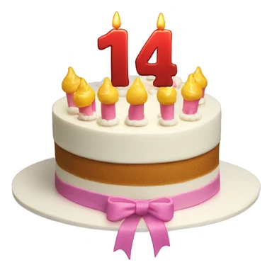 Happy 14th birthday cake sticker