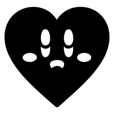 heart with Kirby's face solid filled icon sticker