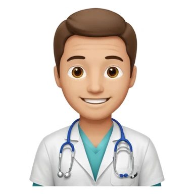 men doctor with scrub sticker